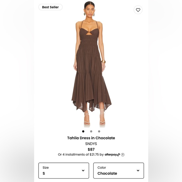 Tahlia Dress in Chocolate
SNDYS - Picture 1 of 3